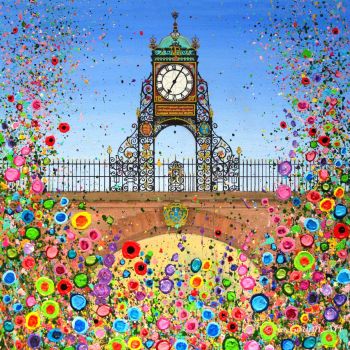SOLD - ORIGINAL ART WORK - Chester's Eastgate Clock (60x60cm)