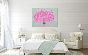 CANVAS PRINT  - "Blossoming Love" From £55 (Choice of 3 Background Colours)