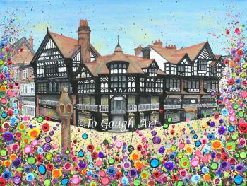 HAND EMBELLISHED CANVAS PRINT (60x40cm) - Chester Cross - 95 Editions