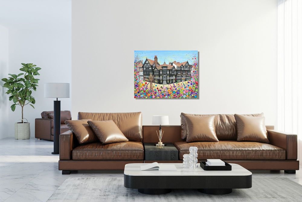 Chester Cross HAND EMBELLISHED CANVAS PRINT (60x40cm) - 95 Editions