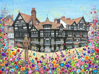 HAND EMBELLISHED CANVAS PRINT (80X60cm) - Chester Cross - 95 Editions