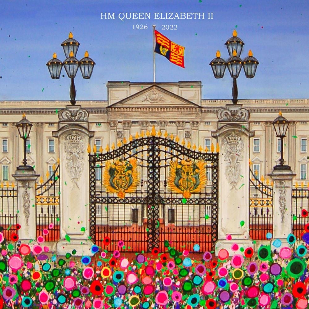 FINE ART GICLEE PRINT - Special HM Queen Elizabeth Edition - Buckingham Pal