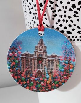Festive Liver Building BAUBLE