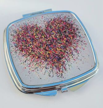 Compact Pocket Mirror - A HAPPY HEART