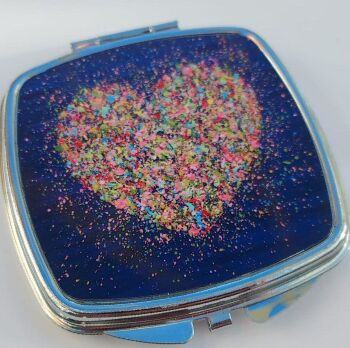 Compact Pocket Mirror - A HEART FULL OF LOVE