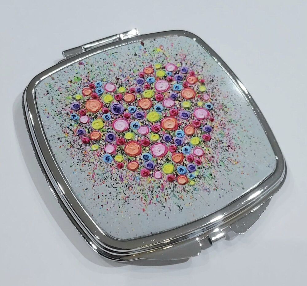 Compact Pocket Mirror - WHERE FLOWERS BLOOM SO DOES HOPE
