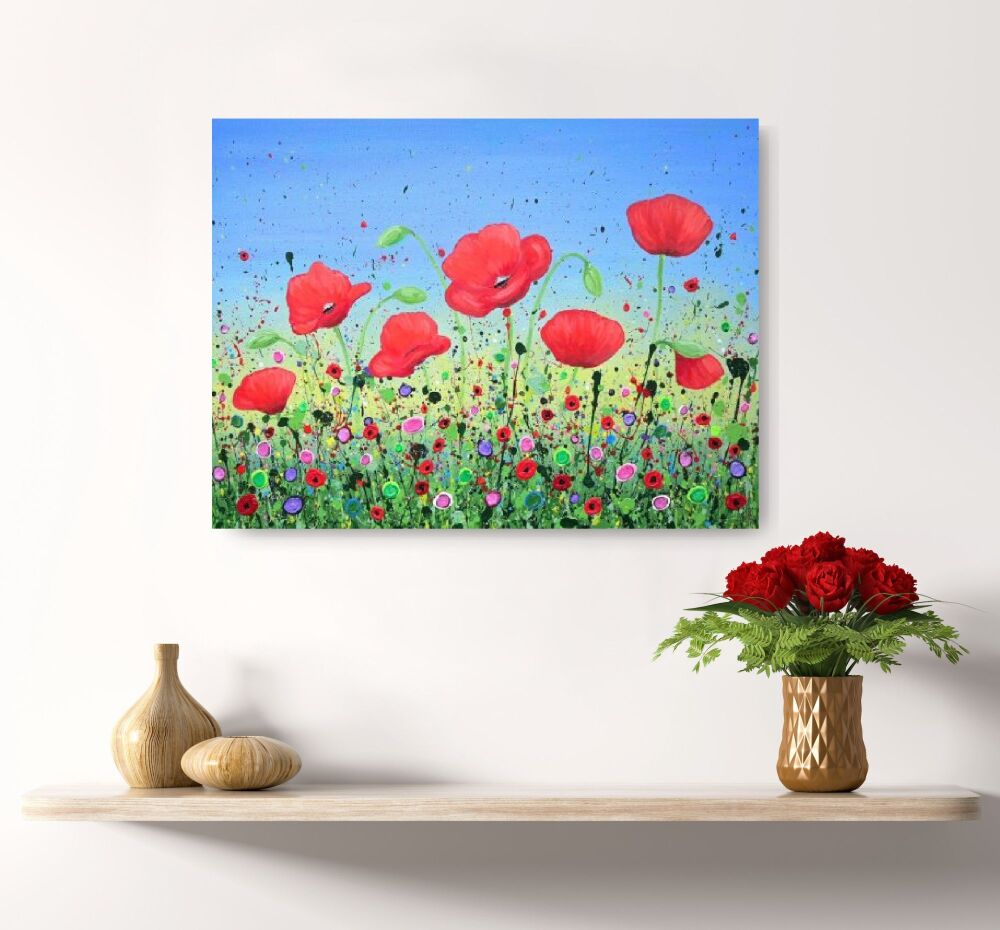 Dancing Poppies CANVAS PRINT
