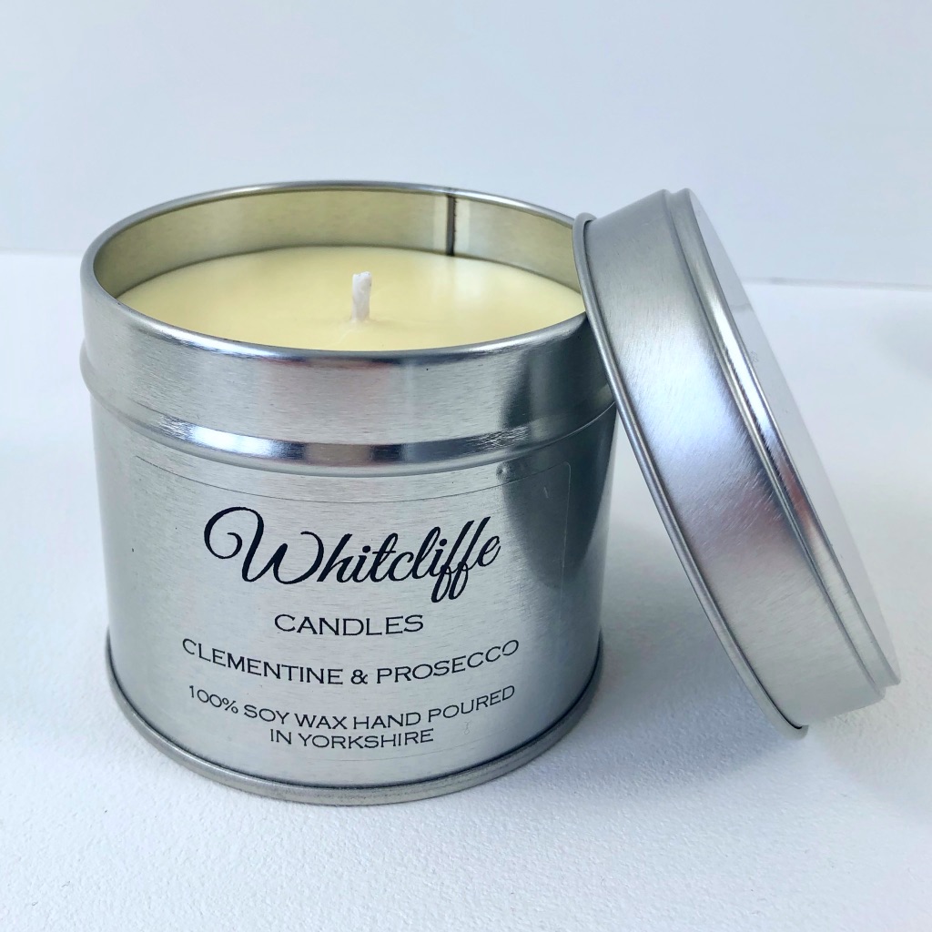  Candle in Silver Tin