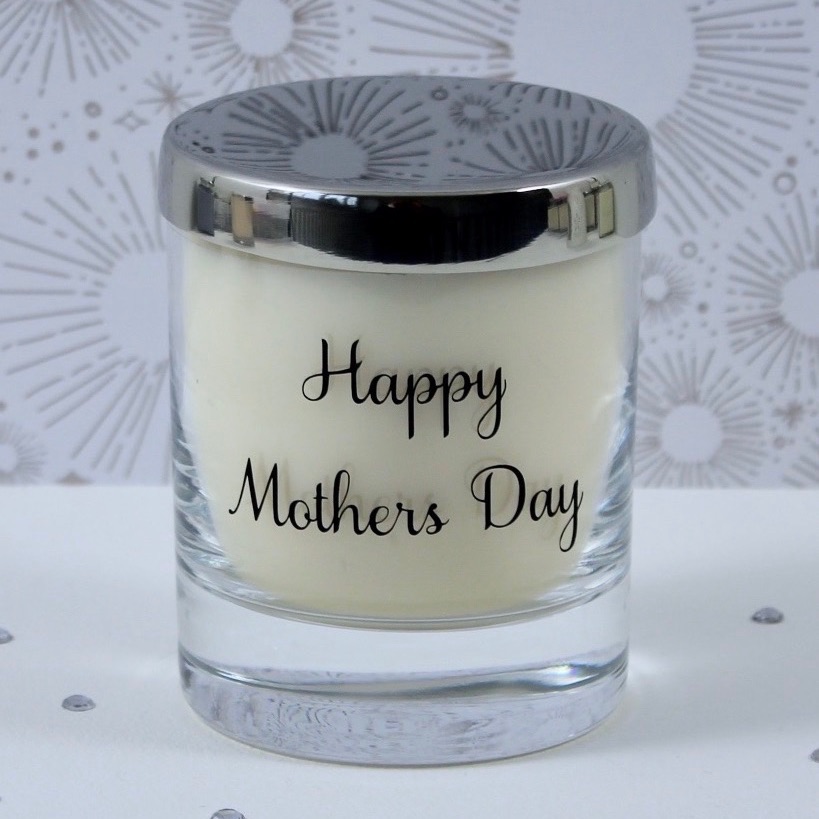 Happy Mothers Day Candle with Silver Lid 