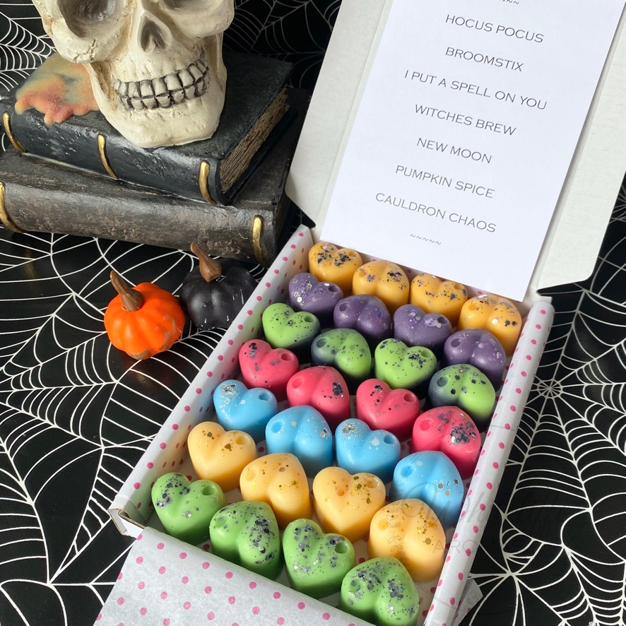 Heart Wax Melt Sample Box (28) - Halloween - Spooky Scents  
