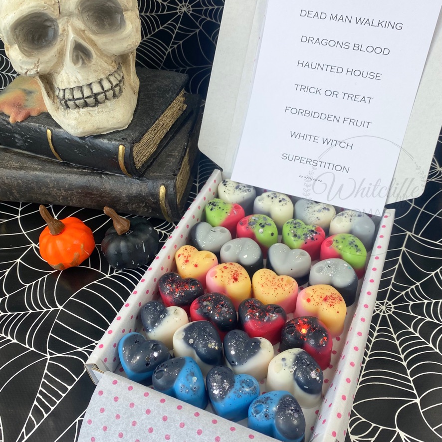 Heart Wax Melt Sample Box (28) - Halloween - Trick Or Treats  