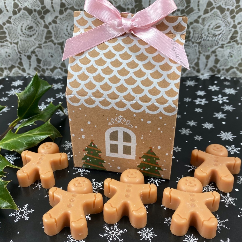 Gingerbread Men Mini Melts  In Gingerbread Cottage Gift Box (5)