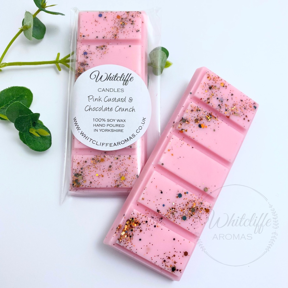 Pink Custard & Chocolate Crunch - Snap Bars & Hearts