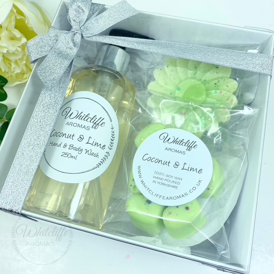 Hand & Body Wash & Wax Melt Gift Set - Coconut & Lime