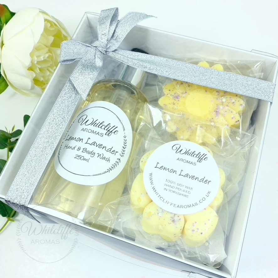 Hand & Body Wash & Wax Melt Gift Set - Lemon Lavender