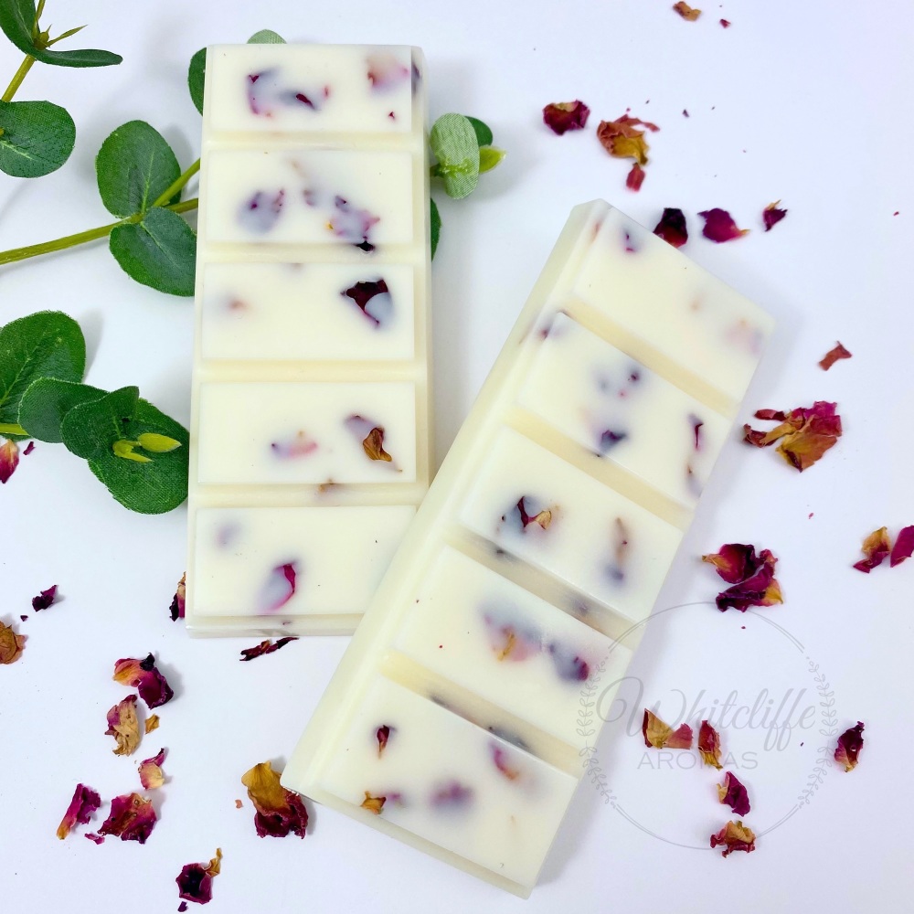 Snap Bars (Large) Wax Melts with dried rose petals