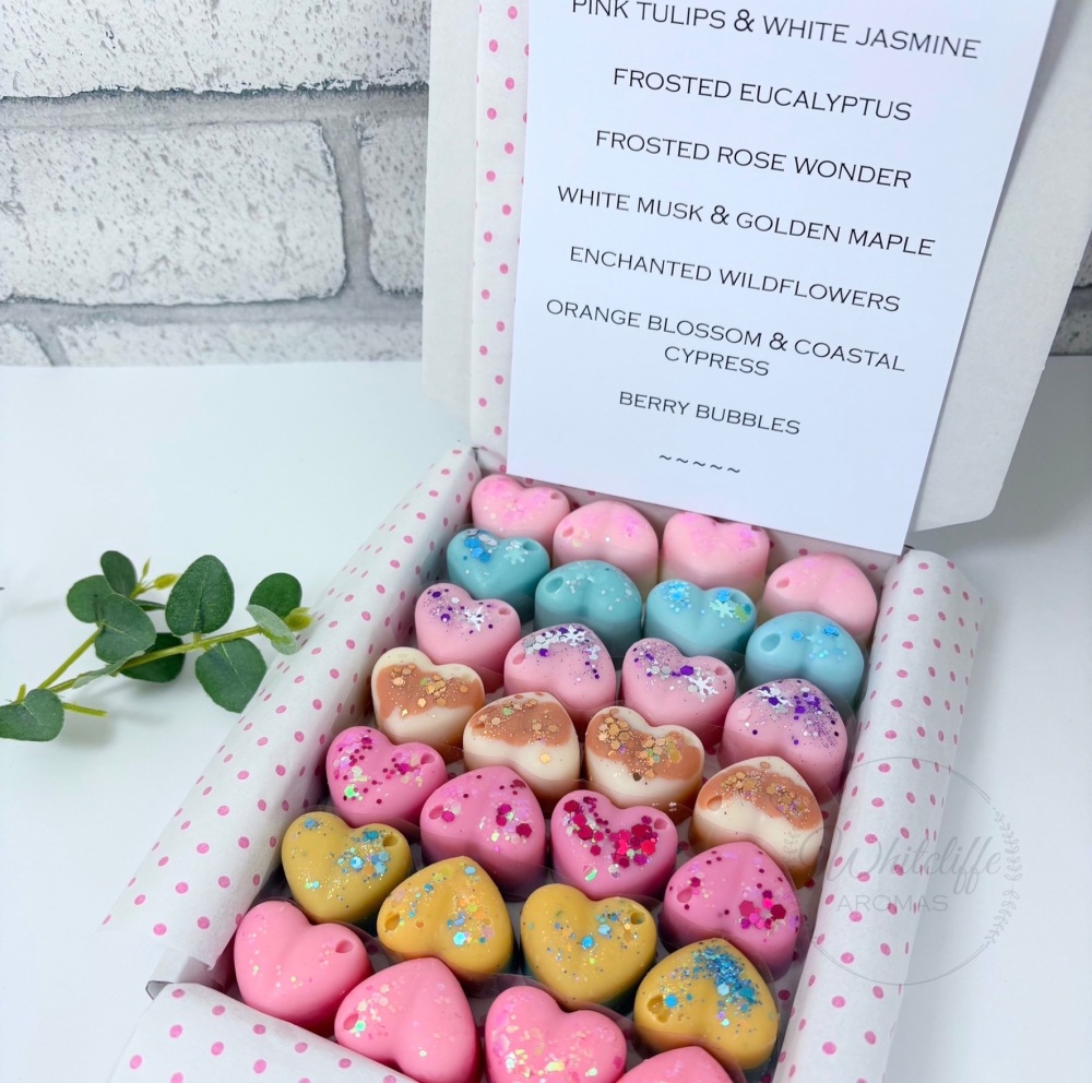 Heart Wax Melt Sample Box (28) - Hinch Collection