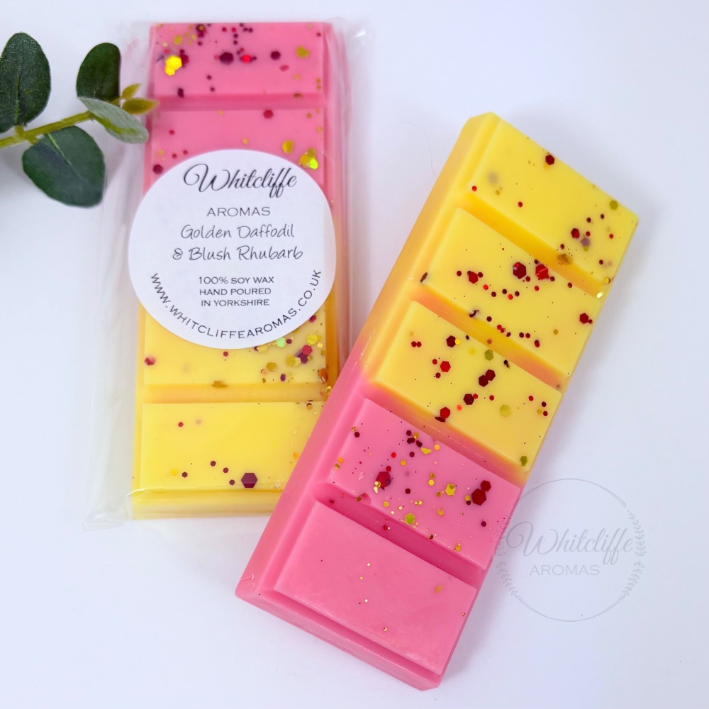Golden Daffodil & Blush Rhubarb  - Snap Bars & Hearts