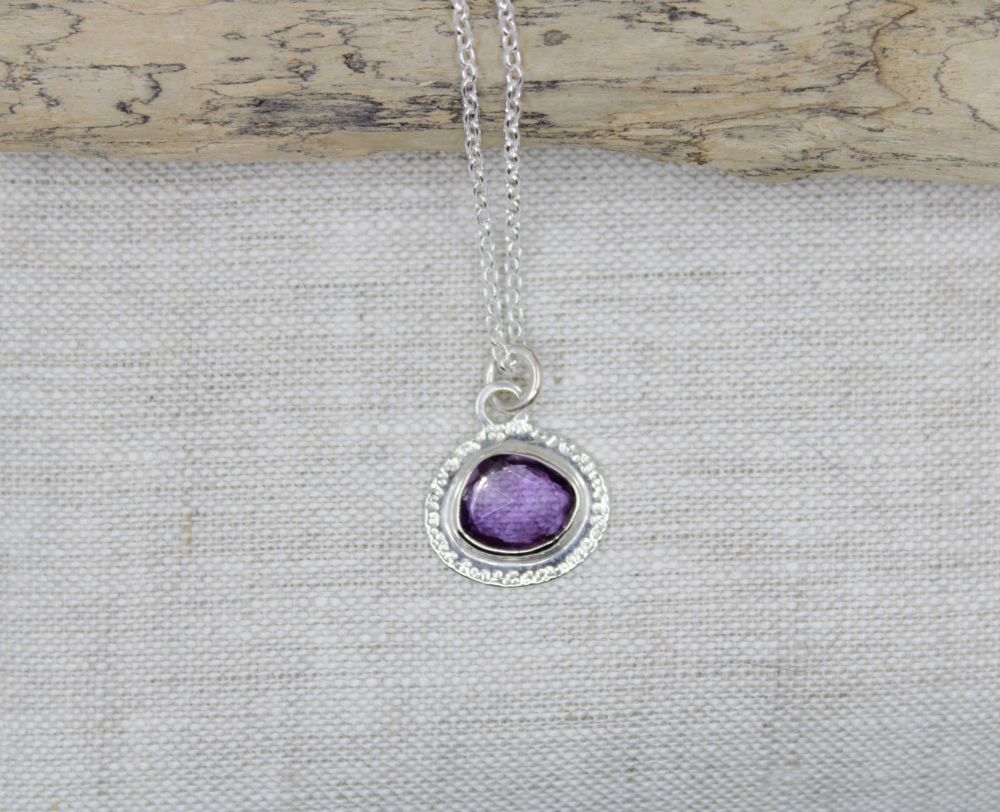Sterling silver and Amethyst necklace #1