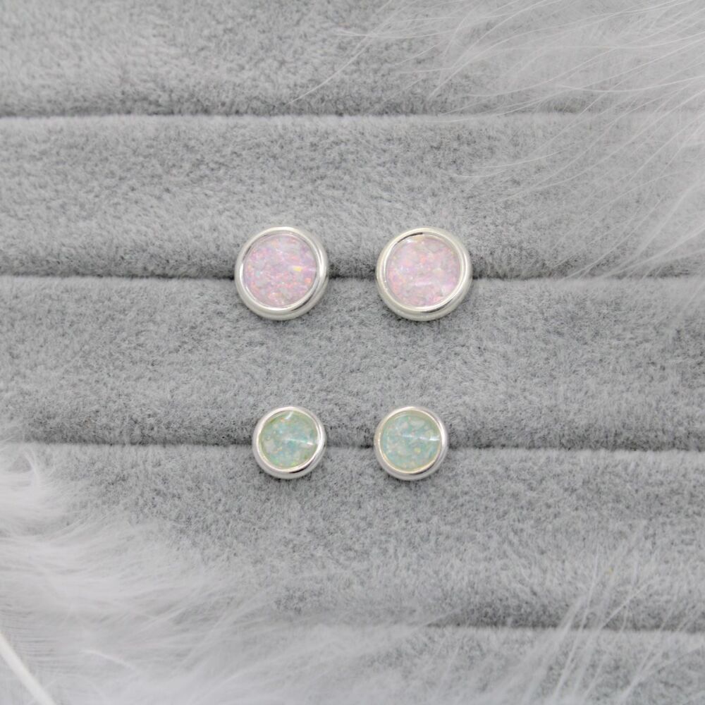 Halo memorial stud earrings