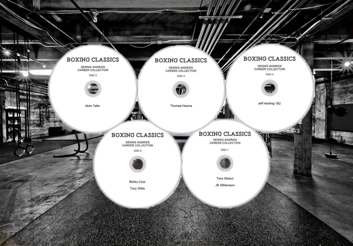 Dennis Andries Boxing Career DVD Set Discs