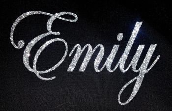 Personalised Glitter Iron On Name - Font 1 - Swirly