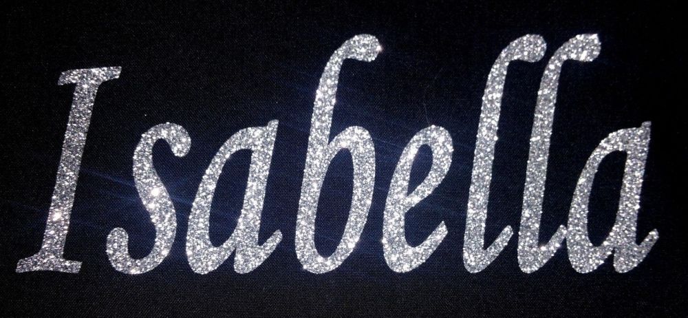 Personalised Glitter Iron On Name - Font 4