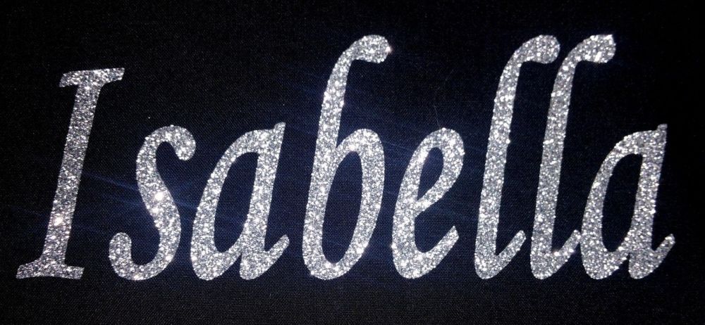 Personalised Glitter Iron On Name - Font 3