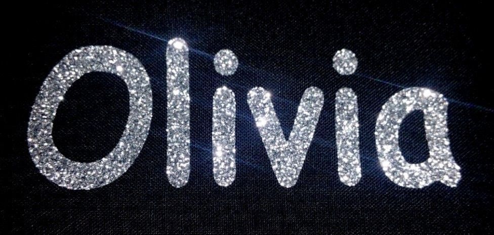Personalised Glitter Iron On Name - Font 5