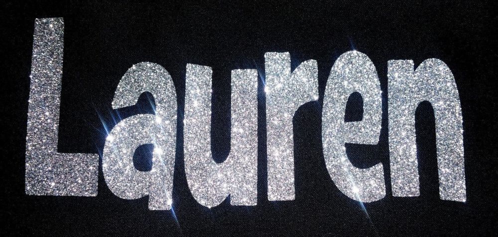 Personalised Glitter Iron On Name - Font 8