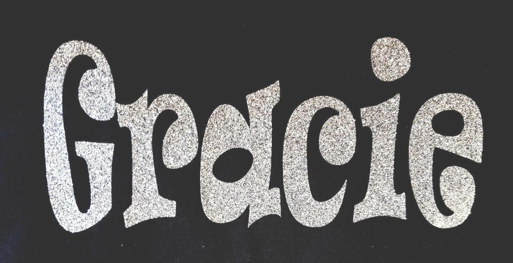 Personalised Glitter Iron On Name - Font 10