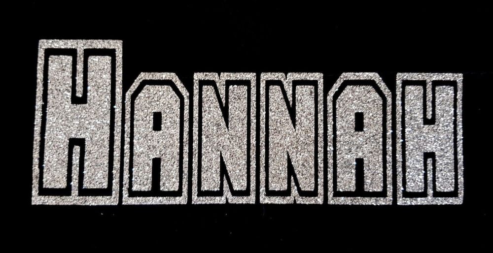 Personalised Glitter Iron On Name - Font 10