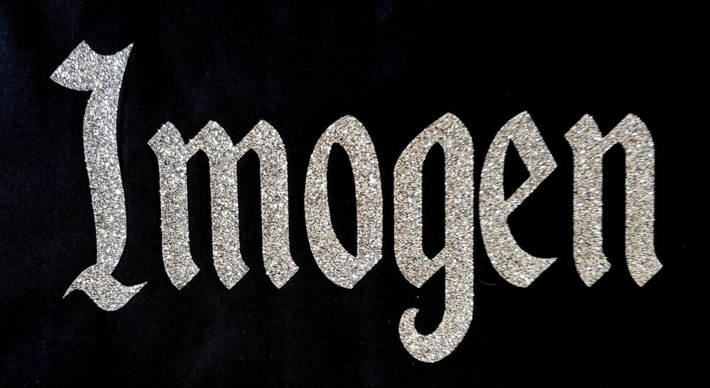 Personalised Glitter Iron On Name - Font 11