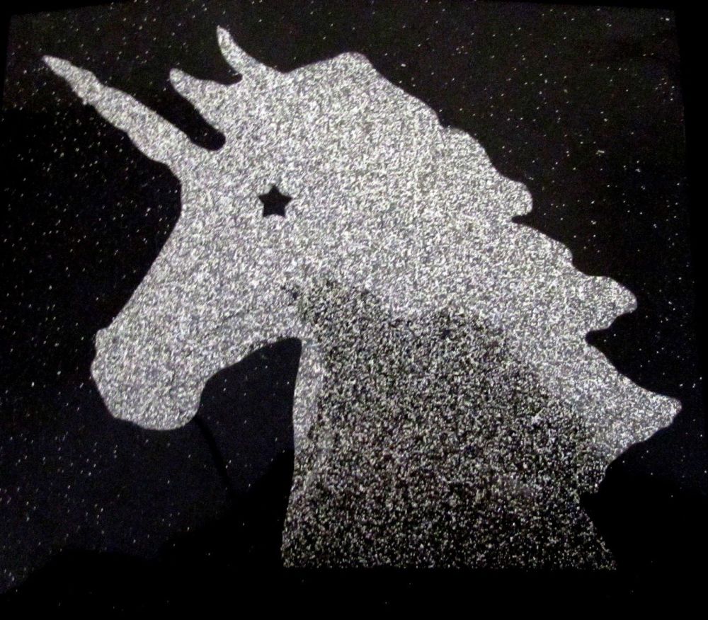 Unicorn Head Glitter Iron On