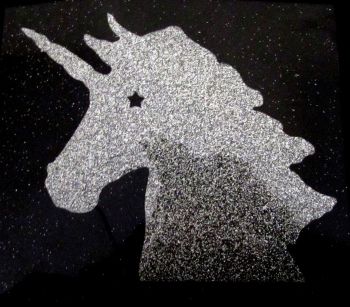 Unicorn Head Glitter Iron On