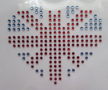 Union Jack Heart - Red & Blue