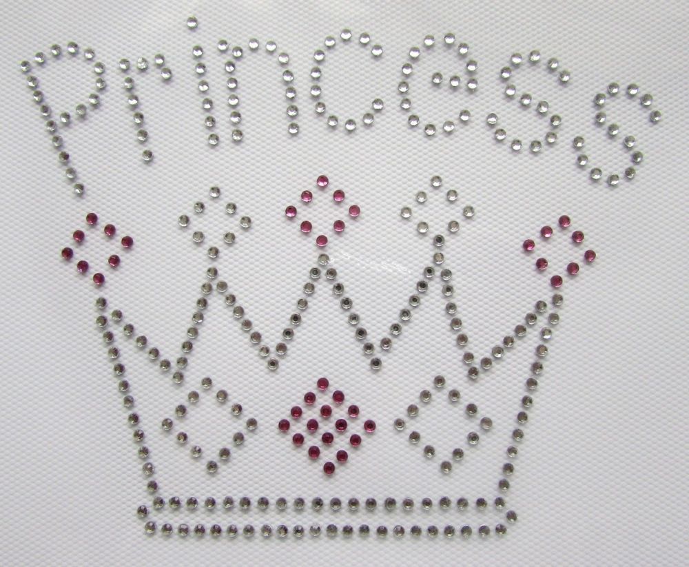 Princess Crown - Clear & Baby Pink
