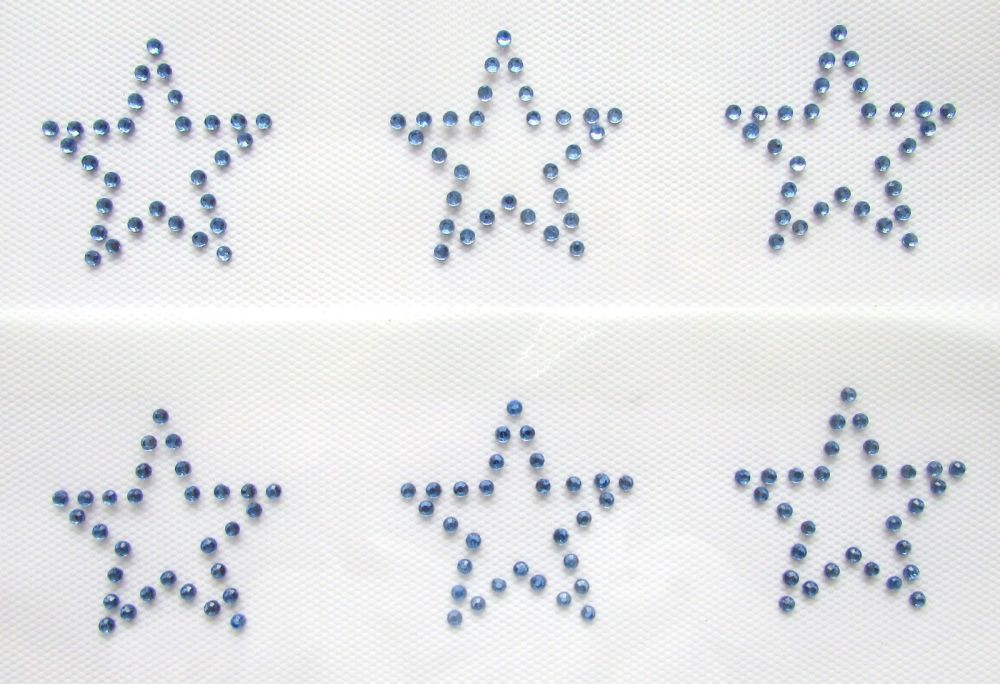 6 x Stars - Blue