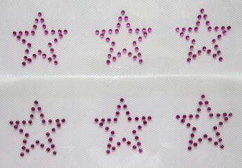 6 x Stars - Hot Pink