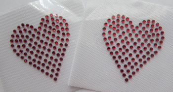 Small Full Hearts x 2 - Red