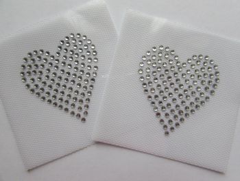 Small Full Hearts x 2 - Clear