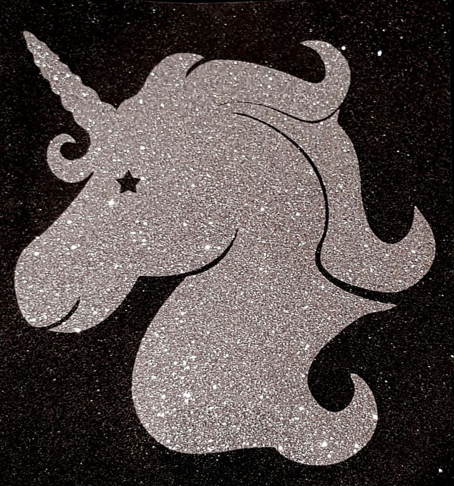 Unicorn Head #2 Glitter Iron On