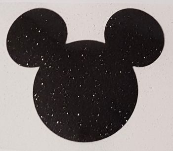 Mickey Mouse Head Glitter Iron On