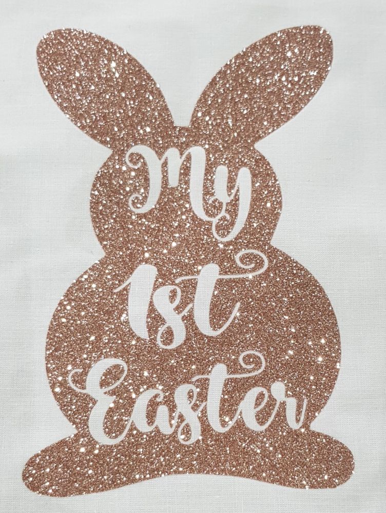 My 1st Easter Glitter Easter Bunny Iron On Transfer