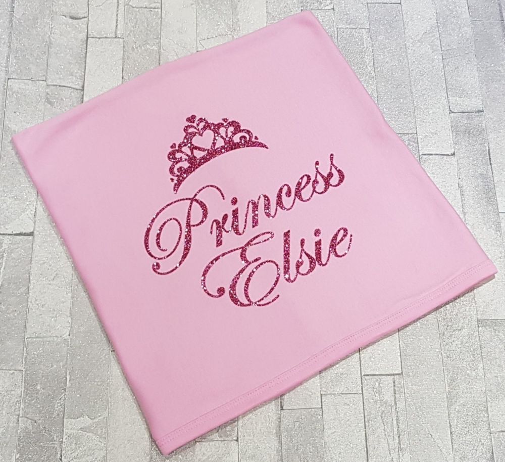 personalised pink blanket