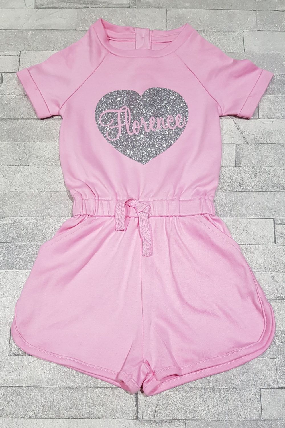 girls pink playsuit