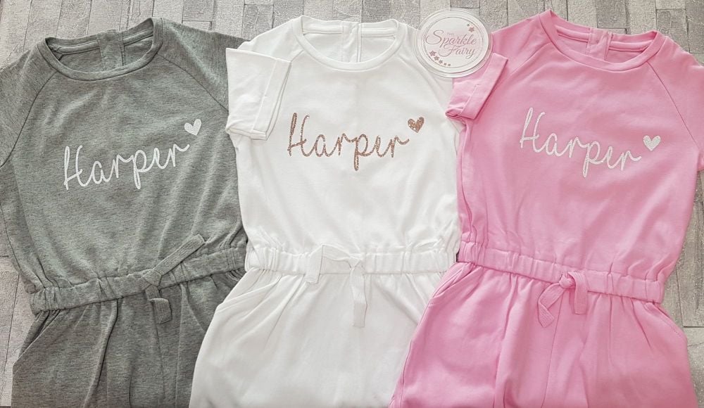 Girls Personalised Playsuit