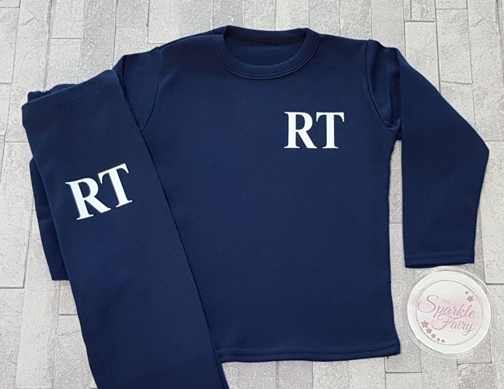 Navy Personalised Initials Lounge Set