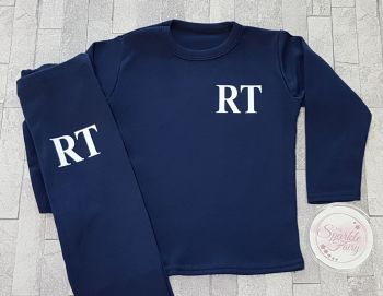 Navy Personalised Initials Lounge Set