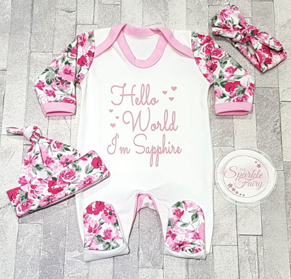 Floral baby grow sale